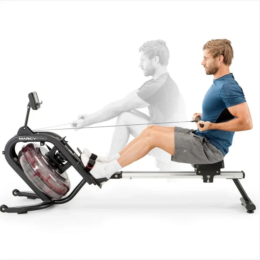 Marcy NS-6023RW Water Rowing Machine Rower Foldable LCD Monitor Home Gym Cardio