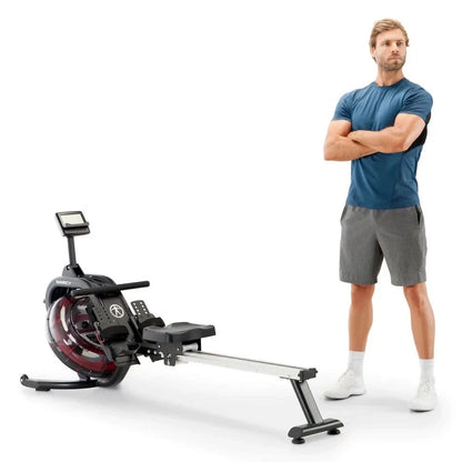 Marcy NS-6023RW Water Rowing Machine Rower Foldable LCD Monitor Home Gym Cardio